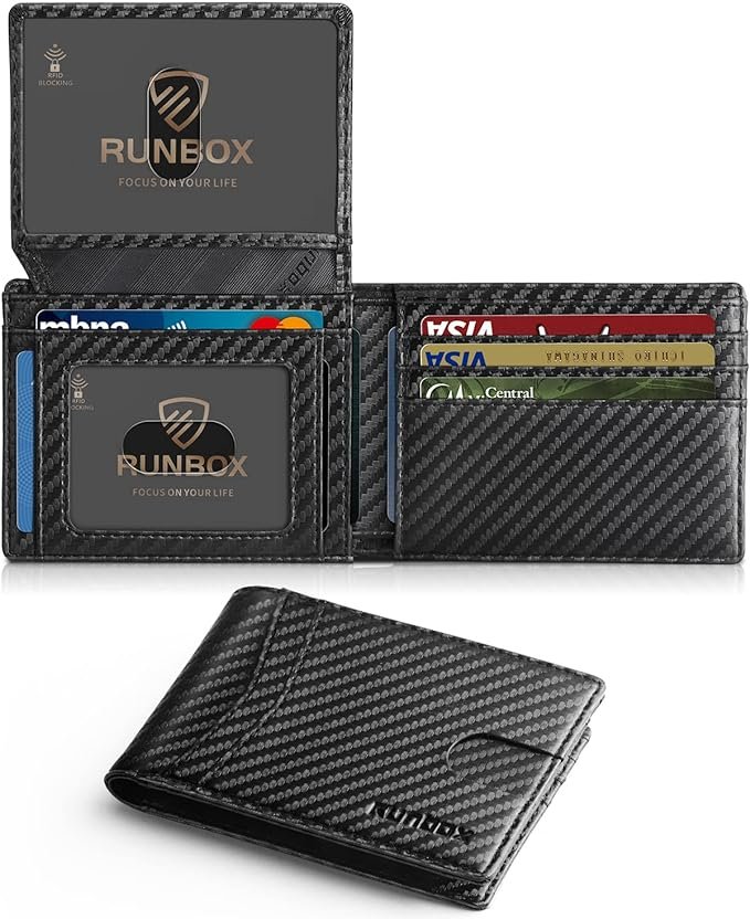 A classic leather cardholder featuring multiple card slots and a sleek, minimalist design.