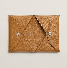 Luxurious and chic Hermes Calvi card holder, a must-have accessory for organizing your essentials