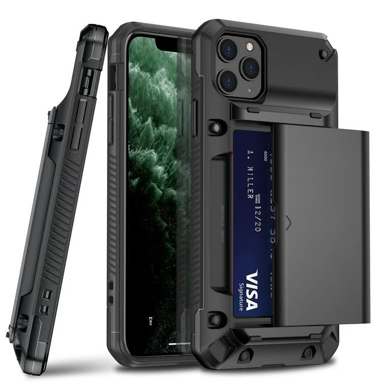 iPhone 14 Pro Max case with built-in card holder for on-the-go convenience