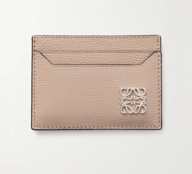 Loewe card holder in black leather with embossed logo