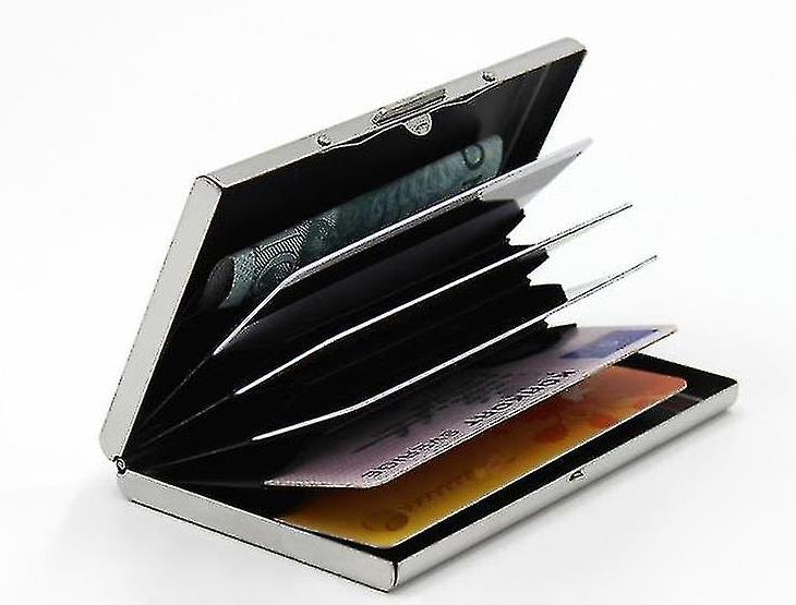 Stylish metal card holder with a modern and sophisticated look