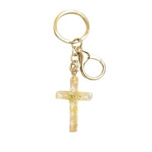 Angyape Cute Christian Cross Keychain for Women Purse Bag Charms Car Key…