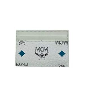 MCM Women's White Spectrum Diamond Rainbow Logo Visetos Card Holder MYAAASV02