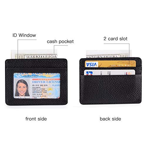 EASTNIGHTS Credit Card Holder Slim Wallet Leather Minimalist Wallet with ID Window… - Image 2