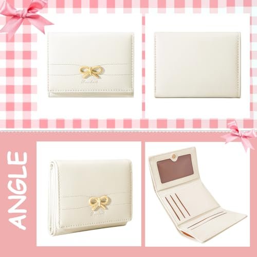 Sunwel Fashion Wallets Girls Cute Coquette Bow Small Wallet Aesthetic Card Holder… - Image 3