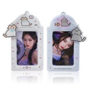 LQTIIITQL 2 Sets Photocard Holder with Cute Cat Keychain Y2K PhotoCard Holder…