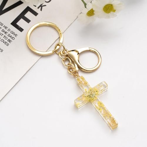 Angyape Cute Christian Cross Keychain for Women Purse Bag Charms Car Key… - Image 4