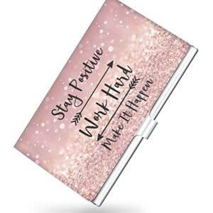 xiviers Business Card Holder，Color Printing Men's and Women's Business Card Case，Ultra