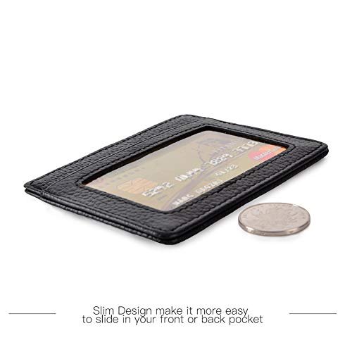 EASTNIGHTS Credit Card Holder Slim Wallet Leather Minimalist Wallet with ID Window… - Image 3