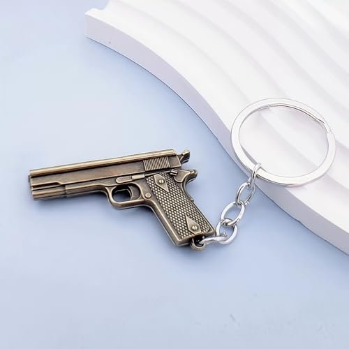 2 Pack Set Mini Pistol Gun Keychain for Women Men,Gun Charms Set… - Image 5