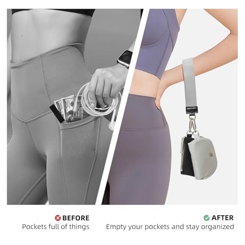 Keychain Wallet Mini Zip Around Wristlet Wallets for Women Detachable Dual Pouch… - Image 4