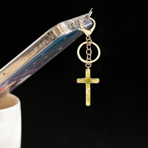 Angyape Cute Christian Cross Keychain for Women Purse Bag Charms Car Key… - Image 3