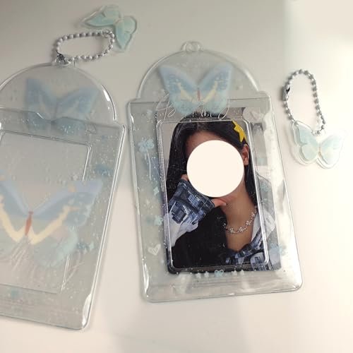 LQTIIITQL 2 Sets Photocard Holder with Butterfly Keychain Y2K PhotoCard Holder Charm… - Image 6