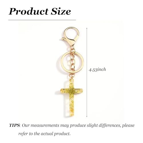 Angyape Cute Christian Cross Keychain for Women Purse Bag Charms Car Key… - Image 6