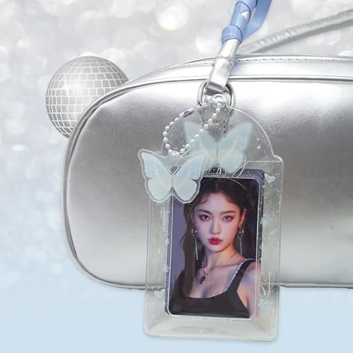 LQTIIITQL 2 Sets Photocard Holder with Butterfly Keychain Y2K PhotoCard Holder Charm… - Image 4