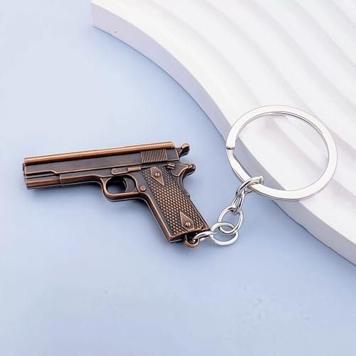 2 Pack Set Mini Pistol Gun Keychain for Women Men,Gun Charms Set… - Image 6