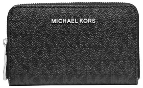 Michael Kors Jet Set Small Zip Around Card Case, Silver