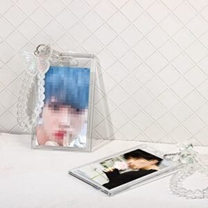 Laumoi 2 Pcs Acrylic Photocard Holder 4.1 x 2.6 In Clear Kpop…