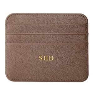 Personalized Credit Card Holder Wallet for women, Custom Gold Silver Initial letters…