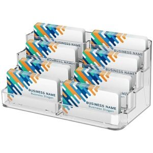 MaxGear Acrylic Business Card Holder for Desk Multiple Business Card Holders, Premium…