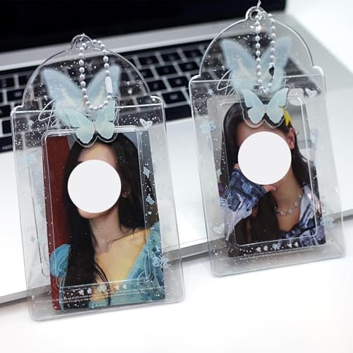 LQTIIITQL 2 Sets Photocard Holder with Butterfly Keychain Y2K PhotoCard Holder Charm… - Image 5