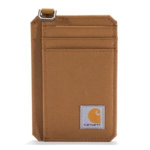 Carhartt Men's Nylon Duck Slim Front Pocket Wallets, Brown