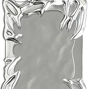 Electroplate Plastics Frame Photocard Holder With Keychain Silver Plating Irregular Photo Card…